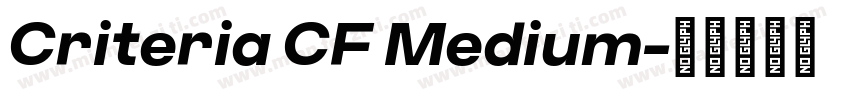 Criteria CF Medium字体转换